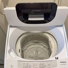 【保証付・美品】日立 全自動洗濯機 5.0kg  引き取り限定の画像
