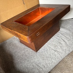 関西火鉢　欅製　横幅約72cm 骨董　火入れ銅板張り替え済　直接引き取り限定の画像