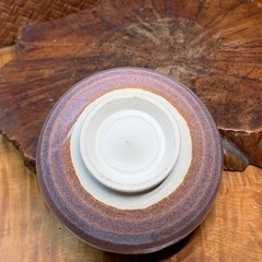 【京焼 林山作 】配送可能 釉流し茶碗 抹茶碗 茶道具 茶器 在銘 陶印 美品 良品　抹茶道具 茶碗 陶器 作家物 良品 無傷　箱付 骨董 古玩の画像