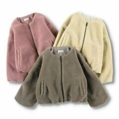 ブランシェス　branshes　ノーカラーボアブルゾン　110の画像