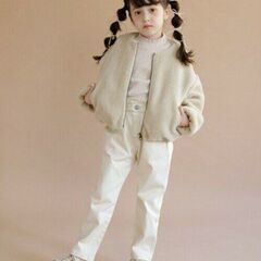 ブランシェス　branshes　ノーカラーボアブルゾン　110の画像