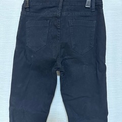 スキニーパンツ ズボン 黒 ブラックの画像