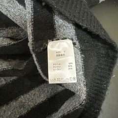 服 ストライプ トップス ニット セーター ブラック グレーの画像
