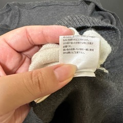ニット セーター トップス 星柄 濃いグレー ブラックの画像