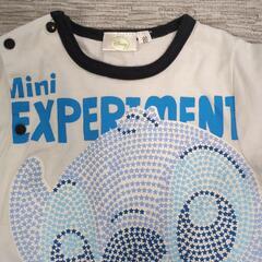 長袖80、スティッチ 薄手ロンパース 水色 男女兼用 ディズニーお好きな方も！80サイズ洗濯済みの画像