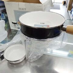 【恵庭】☆未使用品☆ビュート ホーロー チーズフォンデュ鍋セット 保管品 PayPay支払いＯＫ！の画像