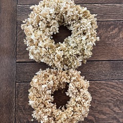 シャビーシックなアナベルのリース　L Mサイズセット