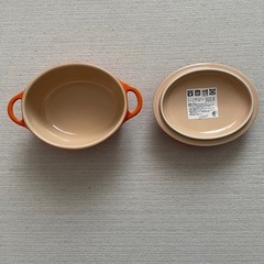 【未使用】ル・クルーゼ　ミニオーバルココット２個セットの画像