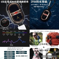 小型虫よけ器 携帯 超音波式 薬剤不使用 蚊除け 充電式 防水 キーホルダーの画像