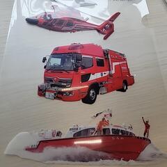 【新品未使用】消防署からいただいたプリント折り紙とファイルの画像