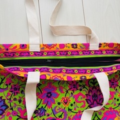 タイ ビックトート トートバッグ エスニック 一点物 マザーズバック 大容量 雑貨 インポートの画像