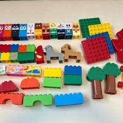 【美品】アンパンマン  はじめてのブロックワゴン（おまけ付き）の画像