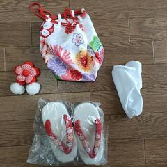 七五三 3歳 女の子 着物 被布 フルセット 花柄の画像