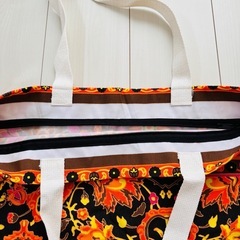 タイ ビックトート トートバッグ エスニック 一点物 マザーズバック 大容量 雑貨 インポートの画像