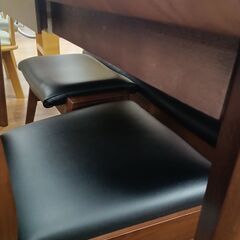 ★リユースのサカイ水戸店★ ニトリ ダイニングセット4人用 ブラウン H70×D80×W134.5 クリーニング済み MT5363の画像