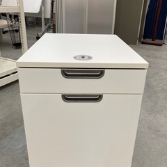【OF-62】IKEA イケア ガッラント 引き出しユニット デスクワゴン 収納ワゴン 書類 ホワイト キャスター付き　検)事務机　オフィス チェア　会議 椅子　ロッカー　ミーティングテーブル　応接ソファ 店舗 事務所 什器　書庫 本棚 ラック デスク スチール 美品多数 格安 【中古オフィス家具】の画像