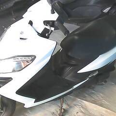 SUZUKI スウィッシュ125 白 エンジン始動確認 自賠責保険で乗れます 半額配送キャンペーン 現状渡し諸経費￥0- 横浜 P-Yardの画像