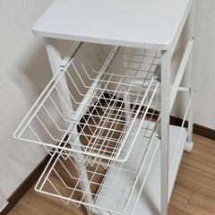 ニトリ　キャスター付きワゴン　キッチンワゴンの画像
