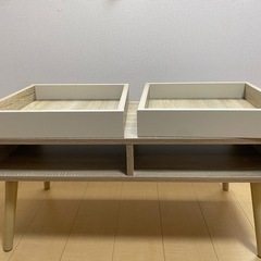 引き出し付きセンターテーブル(ローテーブル)の画像