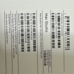 M4 max Mac Studio 16コアCPU 40コアGPUメモリ48GBの画像