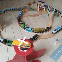 木製レール&電車/数種混合の画像