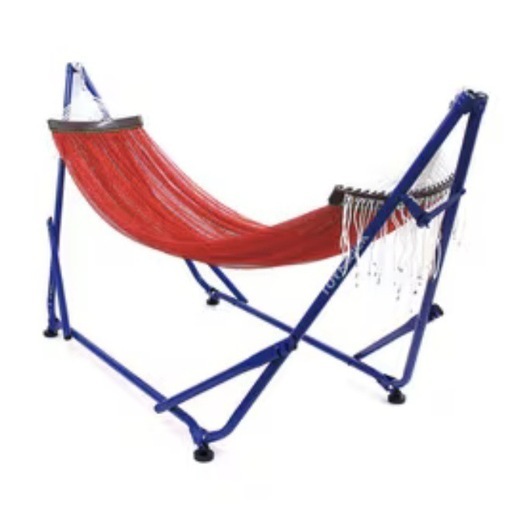 【未使用品‼️】TOYMOCK トイモック 自立式ポータブルハンモック 折りたたみ式 レッド×ブルー♪