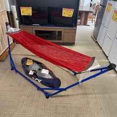 【未使用品‼️】TOYMOCK トイモック 自立式ポータブルハンモック 折りたたみ式 レッド×ブルー♪の画像