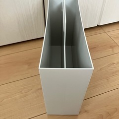 ポリプロピレン持ち手付きファイルボックス・スタンダードタイプ・ホワイトグレーの画像
