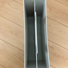 ポリプロピレン持ち手付きファイルボックス・スタンダードタイプ・ホワイトグレーの画像