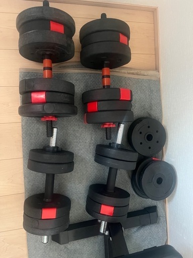 インクラインベンチ&ダンベルセット　取引中　