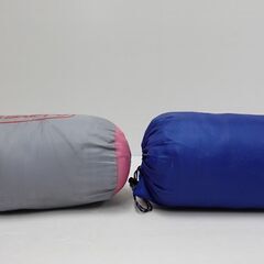 【k1442】 Coleman コールマン キッズ用 シュラフ 寝袋 ピンク ブルー 2個セットの画像
