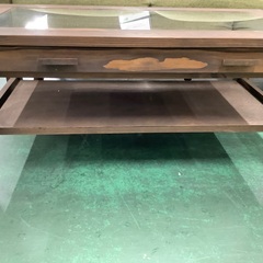 家具ならトレファク吉川店！！   引出付ローテーブル　ダークブラウンの画像