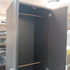 スリムワードローブ　ブラウン　DBR　ポール上下2本　ハンガーラック　収納　サイズ（約）幅60×奥55×高190　　■近隣配送無料 買取GO‼　栄和店の画像