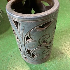 傘立て　陶器　昭和レトロ　アンティーク　野外収納　玄関収納【直径31高49】の画像
