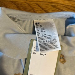 新品未使用　クマ柄ロンパース 90cmの画像