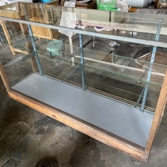 ガラスのショーケース　古家具　昭和レトロ　の画像