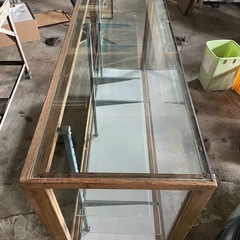 ガラスのショーケース　古家具　昭和レトロ　の画像
