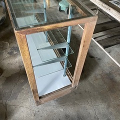 ガラスのショーケース　古家具　昭和レトロ　の画像