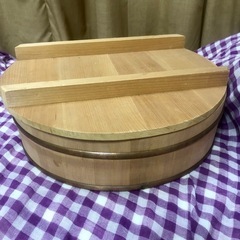 寿司桶　ふた付き　すし　木製　手巻き寿司　ちらし寿司　飯台　おひつの画像
