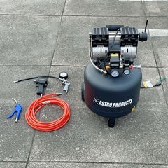 【美品】付属品セット◆ワールドツール アストロプロダクツ 縦型サイレントエアコンプレッサー38Lの画像