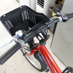 22インチ 子供用自転車 FIT STYLE レッド×ブラック 切替付き カゴ付き カギ付き ☆ 札幌市 北区 屯田 の画像