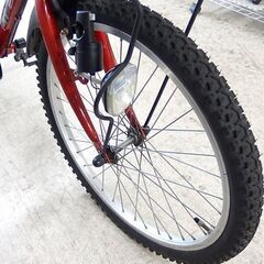 22インチ 子供用自転車 FIT STYLE レッド×ブラック 切替付き カゴ付き カギ付き ☆ 札幌市 北区 屯田 の画像