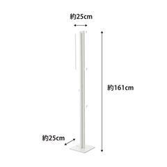 664fk 【未使用品・開封品】山崎実業(Yamazaki) 折り畳み 室内物干し ホワイト タワー tower 洗濯物干し コンパクトに収納　y090405fkの画像
