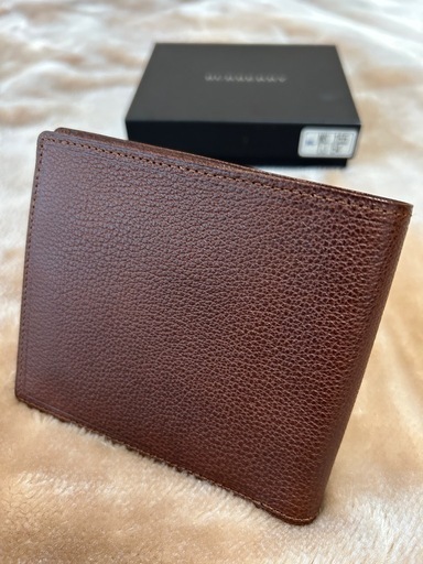 箱付バーバリー二つ折り財布コンパクトウォレットさいふサイフ札入れメンズレディースユニセックス男女兼用男性用紳士女性用婦人ブラウン茶