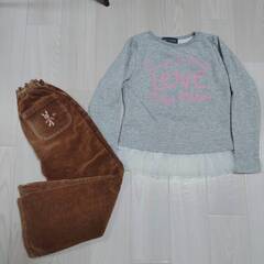 子供服　おまとめ　キッズ　１３０　　秋冬服　ミックス　ワンピース　５点セット　　　の画像