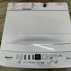 大阪送料無料★3か月保障付き★洗濯機★ハイセンス★4.5kg★2020年★HW-E4503★IS-858の画像
