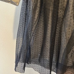キッズ　子供服　ワンピース　チュール　長袖の画像