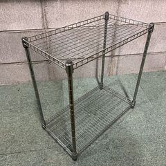 2段 メタルラック スチールラック 幅45cm×奥行25cm×高さ47cm の画像
