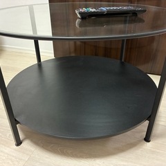 【早い者勝ち！】ローテーブル ガラス 丸 IKEA イケア ヴィットショー の画像