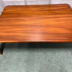 木製 座卓 ローテーブル 脚折りたたみ可能 幅105cm×奥行75cm×高さ32cm の画像